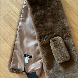 Apparis Chocolate Faux Fur Wrap